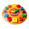 Promotional Wooden Toys Child Educational Clock Game Toy Shape Clock Wooden Toys